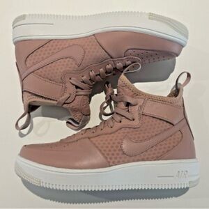 Nike Women's Pink Air Force 1 Ultraforce Mid Sneakers - Size 8